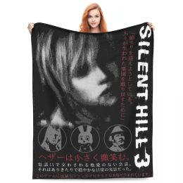 sets Heather Silent Hill 3 Merch Blanket Velvet Bedding Horror Game Throw Blankets Relax Super Soft for Office Rug Piece