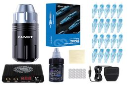 Mast Tattoo Kit Mast Flex Rotary Motor Pen Machine Power Supply Cartridges Needles D49082450343