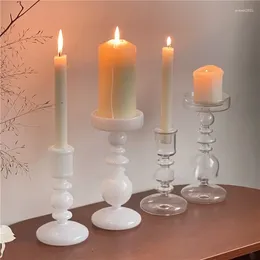 Candle Holders Home Decor Wedding Decoration Table Centrepieces Candelabros Glass Candlestick Holder Stick