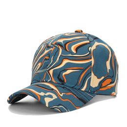 Ball Caps 2023 Trendy Graffiti Pattern Cappellino Baseball Cap Trucker Hats For Men Women Summer fishSnapback Caps Gorras Hat J240425