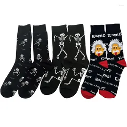 Men's Socks 1pairs Men Fashion All-match Breathable Business Simple Comfortable Classic Retro Print Casual