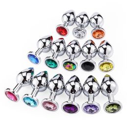 22ss Sex toys Massagers Stainless Steel Attractive Butt Plugs Jewellery Jewelled Anal Plug Metal Anal toys For Women 8T198515214