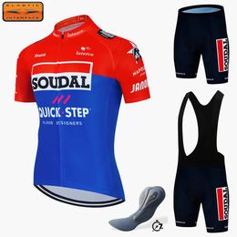 7 Hours Pad QUICK STEP Bicycle Short Sleeve Maillot Ciclismo Mens Cycling Jersey Sets Summer Breathable Clothing Suit 240416