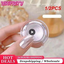 Nail Glitter 1/2PCS Easy To Apply Accessories Sparkling Powder Texture Gloss Moonshine Lasting Beauty