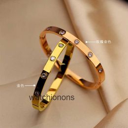 High Quality Luxury Bangle carter Light luxury high-grade Bracelet titanium steel 18K Gold opening very simple wind fadeless card home network red same fashion