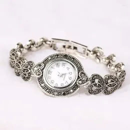 Wristwatches Vintage Luxury Watch Women Rhinestone Ladies Elegant Watches Unique Design Clock Quartz Wrist Relogio Feminino