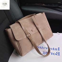 Bag Vintage Large Capacity Tote Women Shoulder Bags Designer Handbags Luxury Scrub Leather Lady Crossbody Big Female Purses 2024