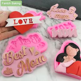 Moulds Soft Silicone Mold Family Love Cake Decoration Dad Mother Gift Fondant Chocolate DIY Kitchen Baking Fudge Tool Resin Art Pendant