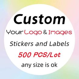 Tattoo Transfer 500PCS Custom Stickers and Customized Wedding Birthday Gift Box Stickers Design Your Own Stickers Personalize Stickers 240426