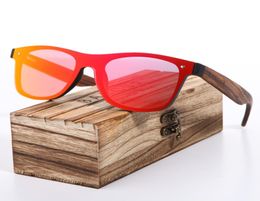 BARCUR 2018 Zebra Wooden Brand Vintage Style Sunglasses Men Flat Lens Rimless Square Frame Women Sun Glasses Gafas9879272