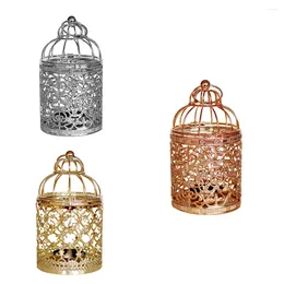 Candle Holders Details About Birdcage Tea Light Holder Candlestick Hanging Lantern B-Rose Gold