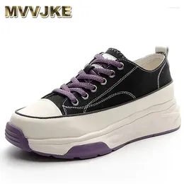 Casual Shoes 4cm Women Spring Summer Canvas Walking Platforms Vulcanised Fashion Chunky Sneakers Zapatos Para Mujer