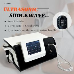 2 in 1 Ultrasonic shock wave machine for pain relief generate powerful high-frequency vibrations with 9 working heads