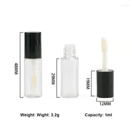 Storage Bottles Mini Lip Gloss Tubes With Wand 1.2ml Refillable Empty Containers Travel Lipstick DIY Tool