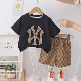 Clothing Sets Kids Summer 2024 Baby Boy Clothes 9 To 12 Months Letter Short Sleeve T-shirts And Shorts Boys Outfits Children's