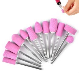 Bits 12Pcs/Set Quartz Nail Drill Bits Electric Manicure Head Replacement Device for Manicure Pedicure Polishing Mill Cutter Nail File