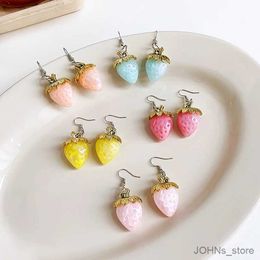Dangle Chandelier 5Candy Colours Strberry Drop Earrings Cute Daily Beach Vacation Party Dinner Dangle Pendant Birthday Jewellery Gifts