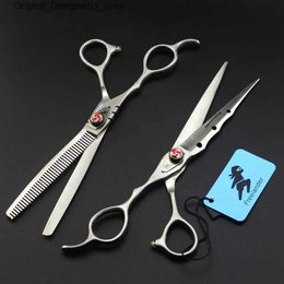 Hair Scissors Left Hand Barber Matte Left Hand Barber for Salon Barbers Q240426 Q240426