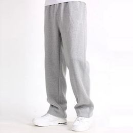 Spring Men Plus Size Pants Solid Baggy Loose Elastic Pants Cotton Sweatpants Casual Pants Autumn Straight Trousers 240410