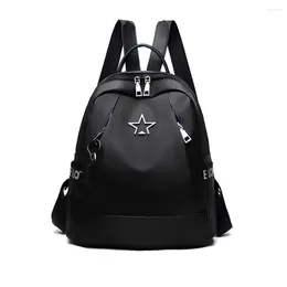 Backpack Style Women's PU Leather Travel Shoulder Bag Shopping Girl Multifunctional Small School For Women Black