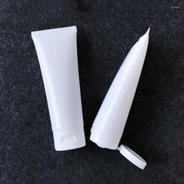 Storage Bottles Empty Plastic White Portable Shampoo/Body Wash Refillable Soft Tube 100ml Squeeze Facial Cleanser/Cream