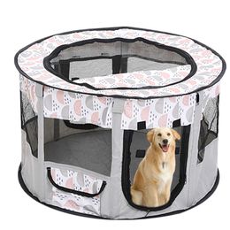 Cat Carriers Crates Houses Large feline pet tent with 2 360 degree open mesh pet fences 240426