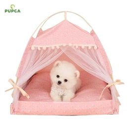 Cat Carriers Crates Houses Pet dog bed sofa cat nest princess mat travel cat tent small and medium-sized puppy indoor cave pet house 240426