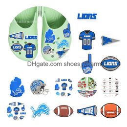 Shoe Parts & Accessories Rugby Football Basketball And Other Sports Pattern Charm For Cro C Jibbit Bubble Slides Sandals Pvc Decoratio Otvr6