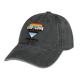 Berets God Is Love 2024 Logo Cowboy Hat Uv Protection Solar Sports Cap Caps Male Women's