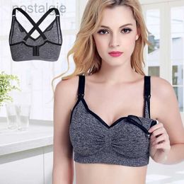 Maternity Intimates TEXIWAS Maternity Nursing Bra Breastfeeding Bras Pregnant women Feeding Soutien gorge allaitement Wire free bra Plus Size d240426