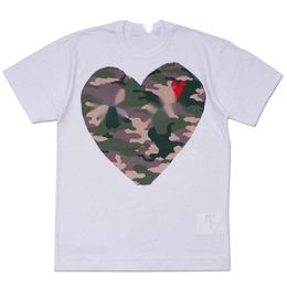 T-shirt Play Men Designer Top Quality Luxury Fashion Badge Heart Red LoveT-Shirt Brand Short Sleeved Style Pure Cotton Love White Embroidered Couple Half Sleeves