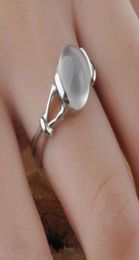 Wedding Rings Vintage Moonstone Inlaid Finger For Women Jewellery Valentine Day Gift US Size7032195