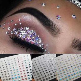 Tattoo Transfer Body Brow Fashion Women Tattoo Diamond Makeup Eyeliner Eyeshadow Face Sticker Jewel Eyes Makeup Crystal Eyes Sticker Nail Art 240426