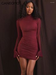 Casual Dresses Women 2024 Spring Autumn Long Sleeve Short Party Club Mesh Streetwear Bodycon Mini Dress Wholesale Items For Business
