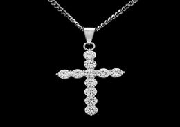 New Hip hop Copper CZ Pendant Micro Pave Cubic Zirconia Simulated Diamonds Pendant Necklace Mens Fashion Jewelry1128923