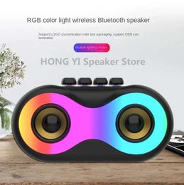 High-power Wireless Bluetooth Portable Speaker RGB Color Light Subwoofer High Sound Quality Outdoor Car Bluetooth Home Speaker