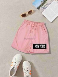 Women's Shorts Summer Simple Shorts Women Fashion Stretch Waist Casual Shorts Woman Beach Sexy Short Solid Color Sport Pants Hot Pants d240426