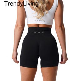 New Yoga Outfit NVGTN Lycra Spandex Solid Seamless Shorts Women Soft Workout Tights Fitness Outfits Pants Gym Wear Yoga Shorts