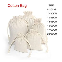 Cotton Linen Drawstring Bag Small Muslin Bracelet Gifts Jewelry Packaging Bags Cute Drawstring Gift Bag Pouches Candy Storage Ba4304914