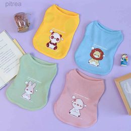 Dog Apparel Cat and Dog Summer Clothing Pet Summer Cool and Breathable Clothes Dog and Pet Cute Print Tank Top d240426