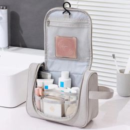 Cosmetic Bags Portable Hook Wash Makeup Bag For Women Men Casual Cosmetics Storage Ladies Travel Make Up Toiletry Organiser Pouch Man