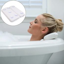 Pillow SPA Bathtub Pillow Soft 2Panel Shoulder Nonslip Suction Bathroom Headrest Cushion
