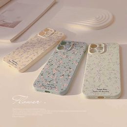 Cell Phone Cases Retro Fragmented Flowers phone case suitable for iPhone 14 13 12 11 Pro Max X XR XSMAX 7 8 Plus SE TPU phone case cover new product J240426