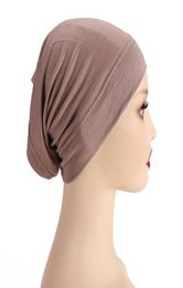 Scarves Women Inner Hijab Caps Muslim Stretch Turban Cap Islamic Underscarf Bonnet Hat Female Headband Soft Jersey2474615