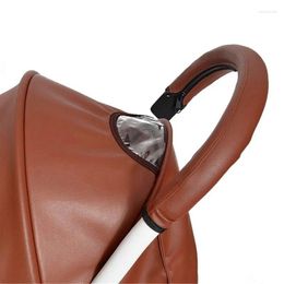 Stroller Parts Baby Armrest Bar Cover Pu Leather Protective Covers Handle Sleeve For Infant Toddler Girls Boys W3JF