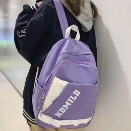 Backpack Boy Girl Purple College Fashion Ladies Men School Bags Female Male Travel Student Bag Cool Laptop Women Trendy