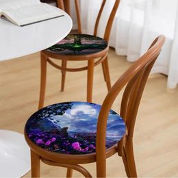 Pillow Mysterious Tree Of Life Mushroom Forest Mat Square Seat Office Dining Stool Pad Sponge Sofa Non-Slip