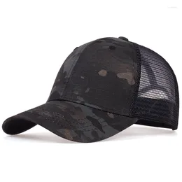 Ball Caps Mesh Summer Sun Hat For Men Women Adjustable Baseball Cap Trucker Hats Camouflage Jungle Tactical