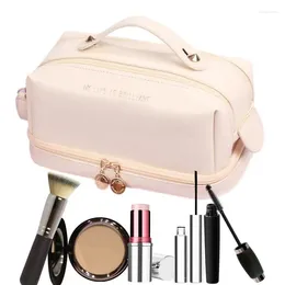 Storage Bags Makeup Bag Travel Toiletries Large Capacity Portable Cosmetic Organizer With Metal Zipper For Accessories