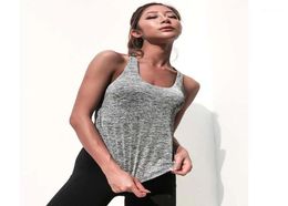 Fack two pcs women039s inner padd yoga top tank woman sports long vests fitness running shirt gym workout clothes18110085